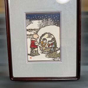 木版画 額縁付き