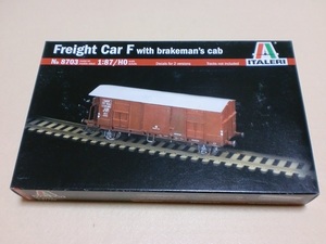 GG)ita rely 1/87 HO size railroad cargo . car Freight Car F with brakeman's cab ITALERI 8703