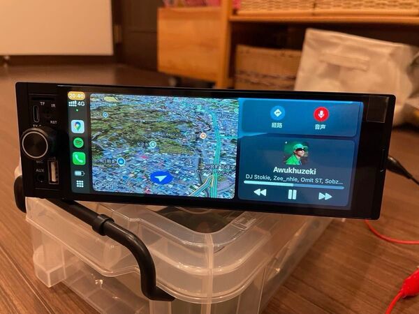 バックカメラ付き 1DIN 6.86インチ ディスプレイオーディオ iPhone CarPlay wireless アンプ内蔵