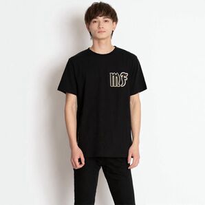 モンクレール フラグメント ヒロシ フジワラ Maglia T-shirt ロゴワッペンバックプリントTシャツ ブラック