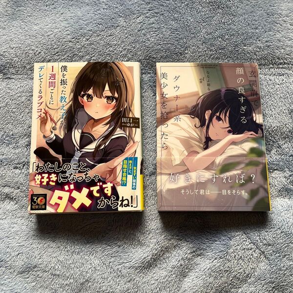 『僕を振った教え子が、1週間ごとにデレてくるラブコメ』『玄関前で顔の良すぎるダウナー系美少女を拾ったら』 ラブコメ2巻セット