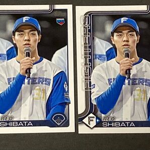 topps npb 2025 柴田獅子 ベースカード 2枚セット 日本ハムファイターズ ルーキー RC