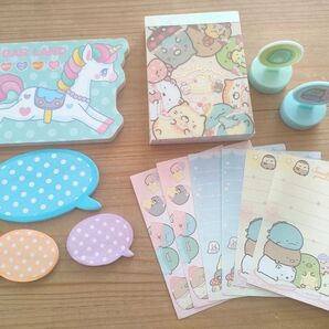 メモ帳 すみっコぐらし ユニコーン 付箋 スタンプ 可愛い セット