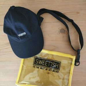 キャップ ショルダーバック セット 黒 帽子