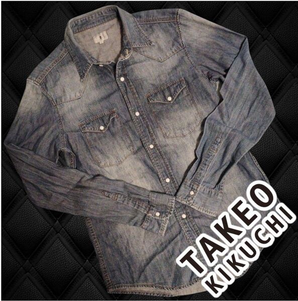 TAKEO KIKUCHI TKタケオキクチダンガリーシャツ カジュアルシャツ デニムシャツ 長袖 ウエスタン