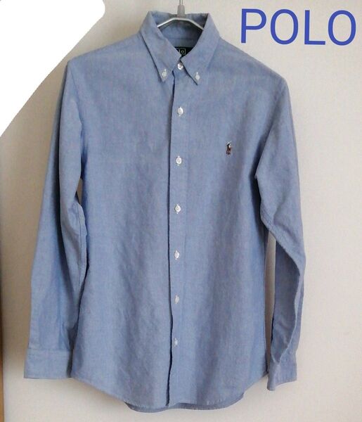 POLO RALPH LAUREN ポロ ラルフローレン ボタンダウン長袖シャツ 長袖 ブルー シンプル オックスフォード