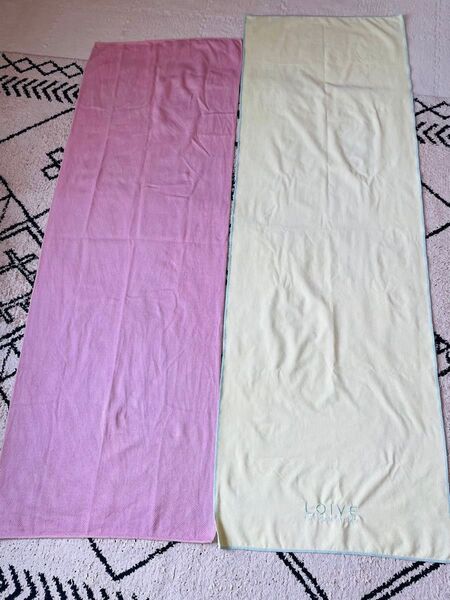 値下げ!滑り止め付きヨガラグ2枚 YOGA RUG ホットヨガ ピラティス