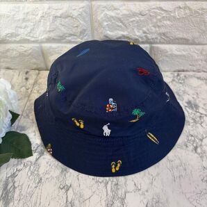 ラルフローレン キッズ 帽子バケットハット リバーシブル 12-24M 49cm