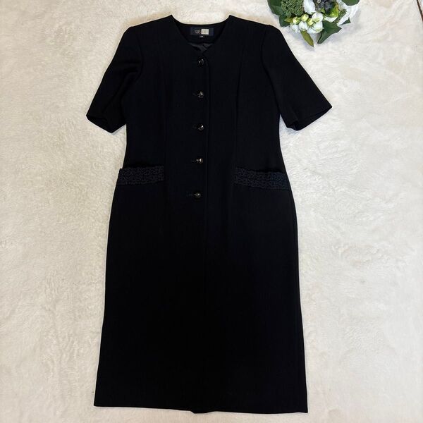 東京ソワール ソワールべニール ワンピース 半袖 高級喪服 礼服 法事 冠婚葬祭