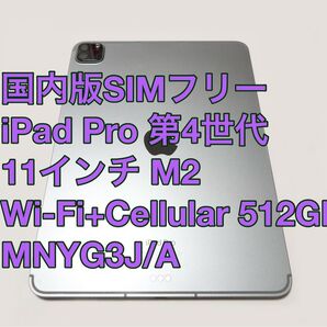 【美品】国内版SIMフリー Apple iPad Pro 第4世代 11インチ M2 Wi-Fi+Cellular 512GB