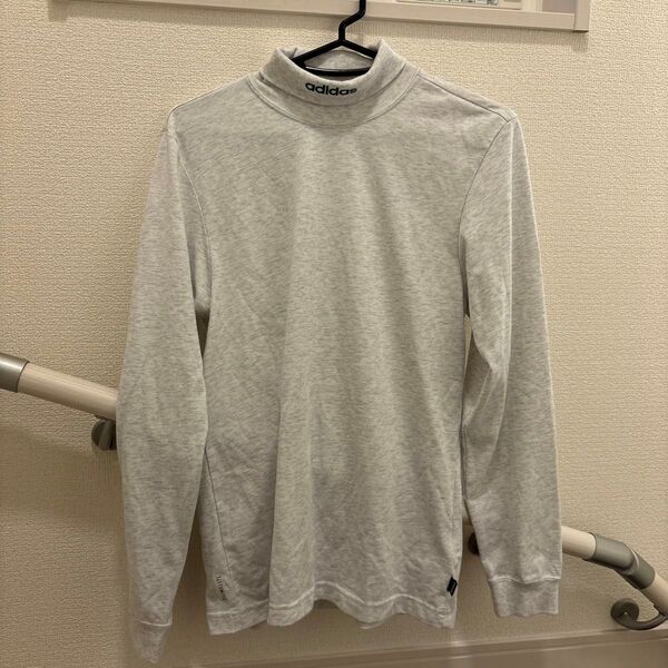 adidas originals ロンT Tシャツ ハイネックロゴ Mサイズ