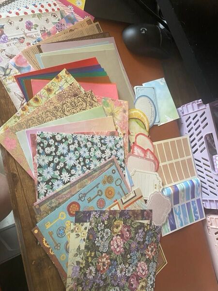 デザインペーパー メモ シール シーリングスタンプお裾分け100枚