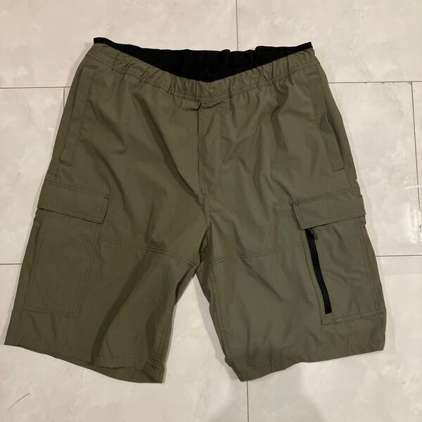 H&M カーキ ハーフパンツ メンズ アウトドア