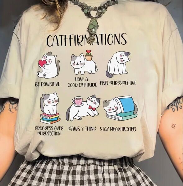 猫柄 半袖Tシャツ Mサイズ