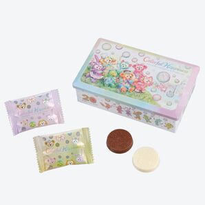ディズニー ダッフィー カラフルハピネス チョコレート チョコレート缶 お土産 スーベニア シェリーメイ ステラルー リーナベル