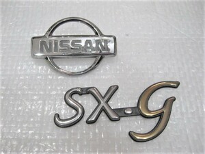 ★希少 日産 ラルゴ sx-g 日産マーク エンブレム 旧車 2点 中古