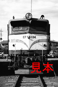 鉄道写真、35ミリネガデータ、03230640019、EF58-134、高崎第二機関区構内、1983.11.14、（2195×1455）