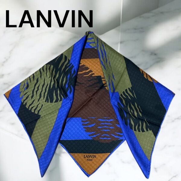 LANVIN ランバン スカーフ バンダナ シルク100