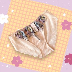 エメフィール aimerfeel ショーツ パンティ 花柄レースショーツ L