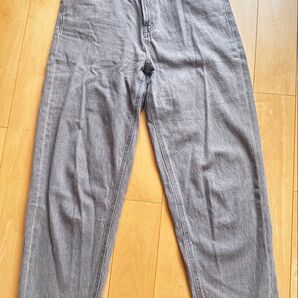 GU デニム ハイウエストマムジーンズ グレー Lサイズ