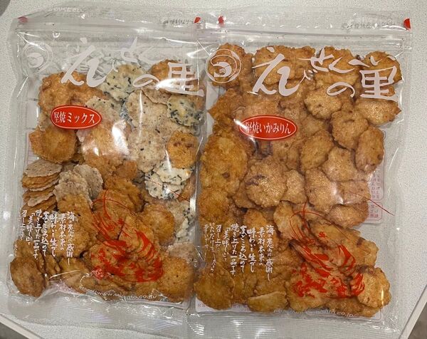 えびせんべいの里 堅焼ミックス&堅焼いかみりん セット