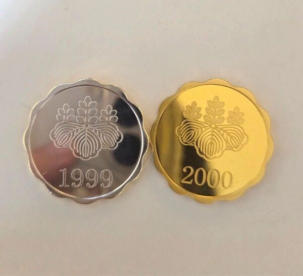 【即日発送】プルーフ貨幣取出し 純銀メダル 2枚セット 約14g