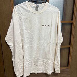 BREAK TIME 長袖Tシャツ ロゴTシャツ ホワイト系