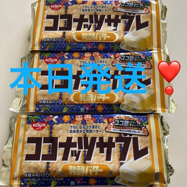 タイムセール本日15時まで★ふ日清シスコ ココナツサブレ 発酵バター 3個セット お菓子 ビスコ ビスケット クッキー
