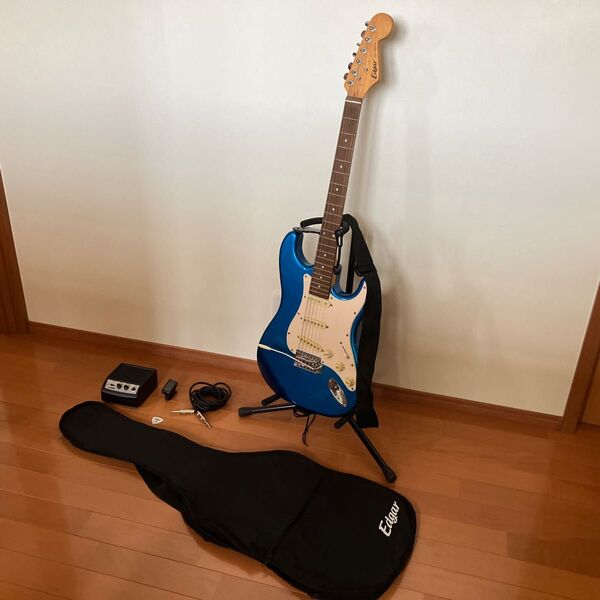 Edgear エレキギター 初心者入門セット スタンド ケース付き