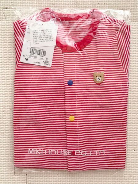 新品 ミキハウスホットビスケッツ ロンパース 70