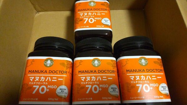 未開封 マヌカドクターマヌカハニーMGO70+ 500g 4個