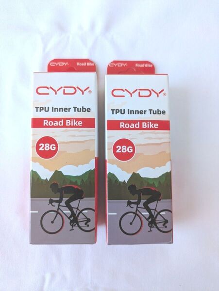 【新品未使用】28g TPU軽量チューブ 2本セット 700x23~32c バルブ長 65mm