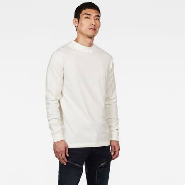 G-STAR RAW モックネック長袖シャツ Korpaz Mock T-Shirt ミルク/ホワイト xs サイズ 未使用