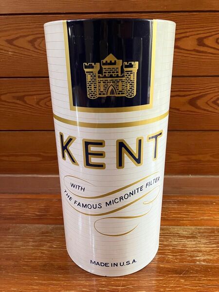 【昭和レトロ・未使用】ビンテージ KENT スチール缶 傘立て ゴミ箱