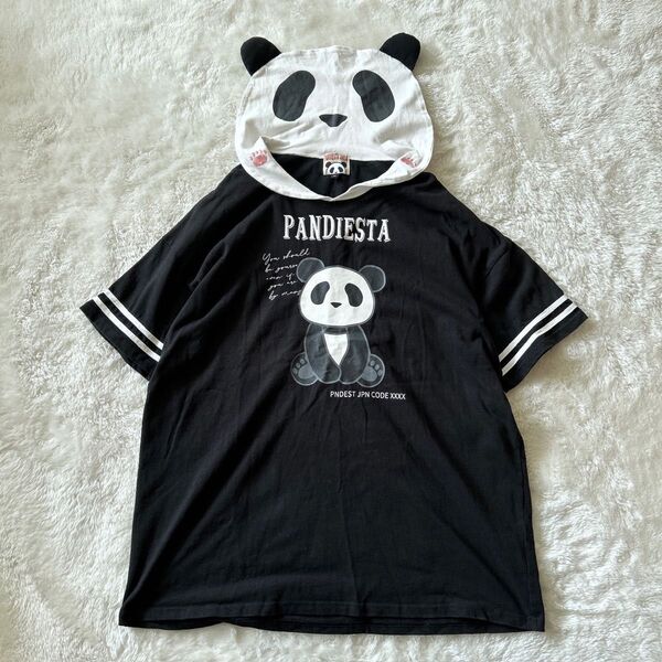 PANDIESTA JAPAN パンダ セーラー襟 チュニック ワンピース M 半袖Tシャツ
