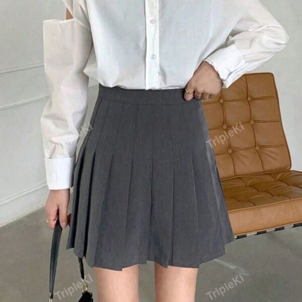 SHEIN プリーツスカート ミニスカート XXL シーイン スカート グレー 2XL 3L