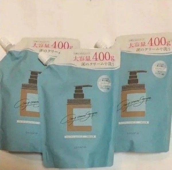 cocone クレイクリームシャンプー スムース 詰め替え 400g×3個