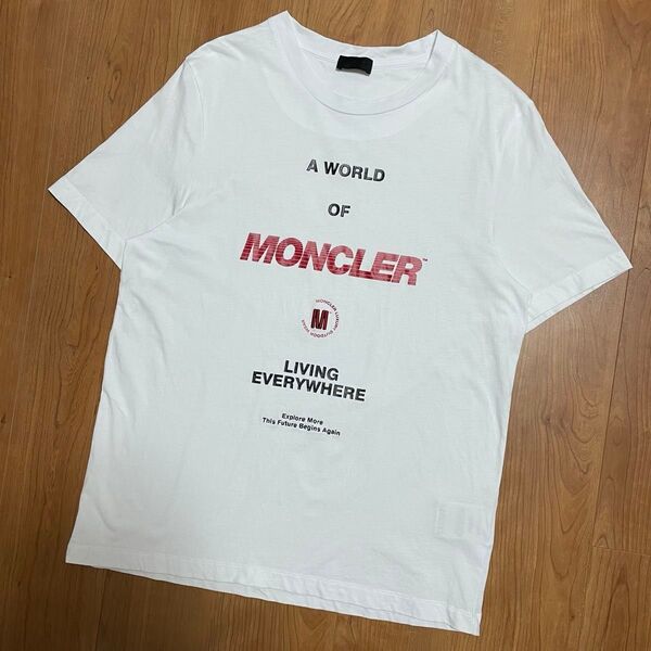 MONCLER クルーネック Tシャツ ホワイト M 半袖 モンクレール