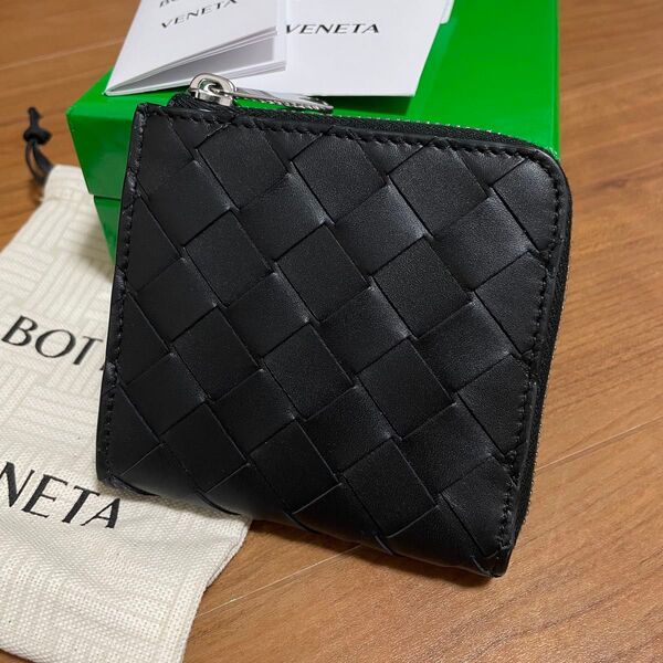 定価8.8万 新品未使用 BOTTEGA VENETA コンパクトジップウォレット 財布 コインケース イントレチャート