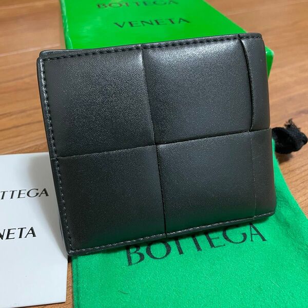 BOTTEGA VENETA 二つ折り財布 コインケース付き ダークモス ボッテガヴェネタ カセット