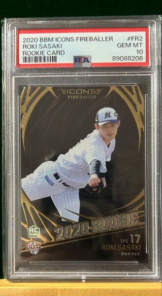 【PSA10】BBM 2020 icons 佐々木朗希 11/60 ROOKIE CARD ドジャース ジャージナンバー