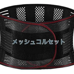 メッシュコルセット 腰サポーター ムレない腰ベルト 薄型 通気性 Mサイズ