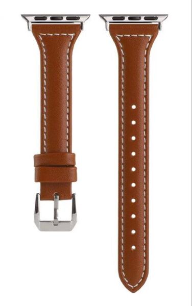 特価 Apple Watch バンド レザー アップルウォッチ ベルト 本革 スリムタイプ 42mm 44mm 45mm ブラウン