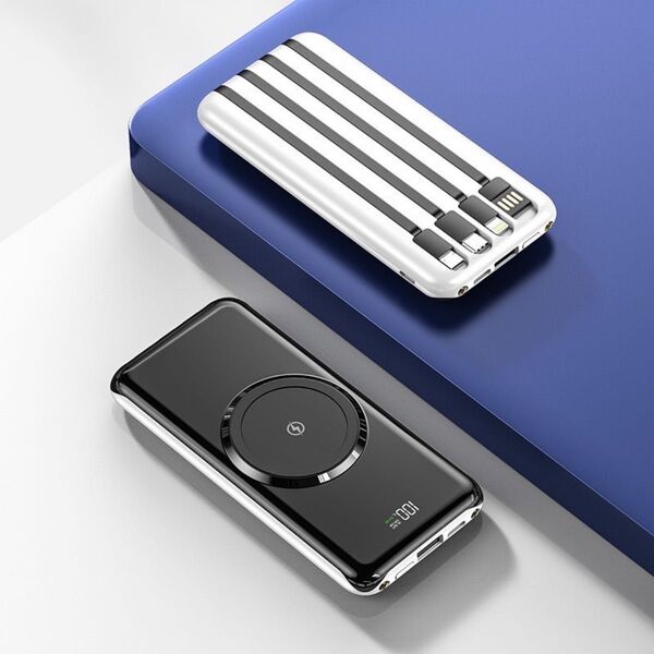 モバイルバッテリー 50000mAh ワイヤレス充電器 大容量急速充電 ホワイト