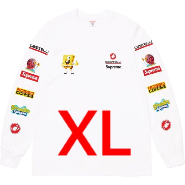 Supreme x SpongeBob Castelli Racing L/S Tee "White" XL
