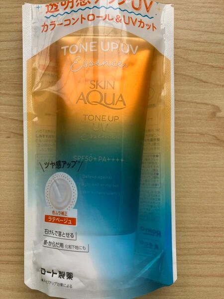 ロート製薬 スキンアクア トーンアップUVエッセンス ラテベージュ 日焼け止め