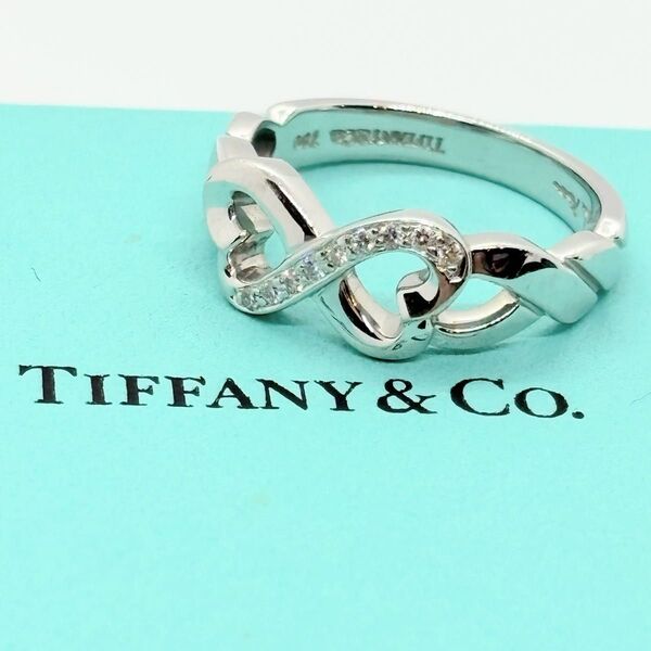 ティファニー ラビングハート ダイヤ ホワイトゴールド リング 750 約12号 アクセサリー TIFFANY