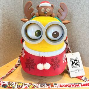 限定品 USJ ポップコーンバケツ ボブ&サンタティム ミニオン クリスマス ミニオンズ ユニバ