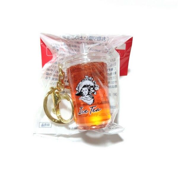 午後の紅茶 ノベルティ ブラック キーホルダー アイスティー