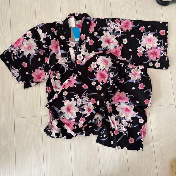 キッズ 子供 レディース 甚平 新品 160cm Mサイズ